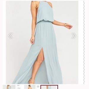 Dusty sage bridesmaids dress